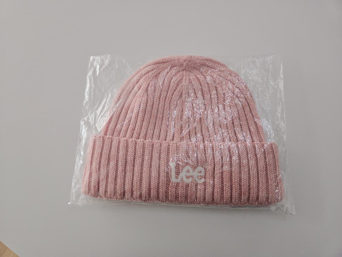 [새상품] Lee 리 니트 숏 비니 핑크 상품이미지1