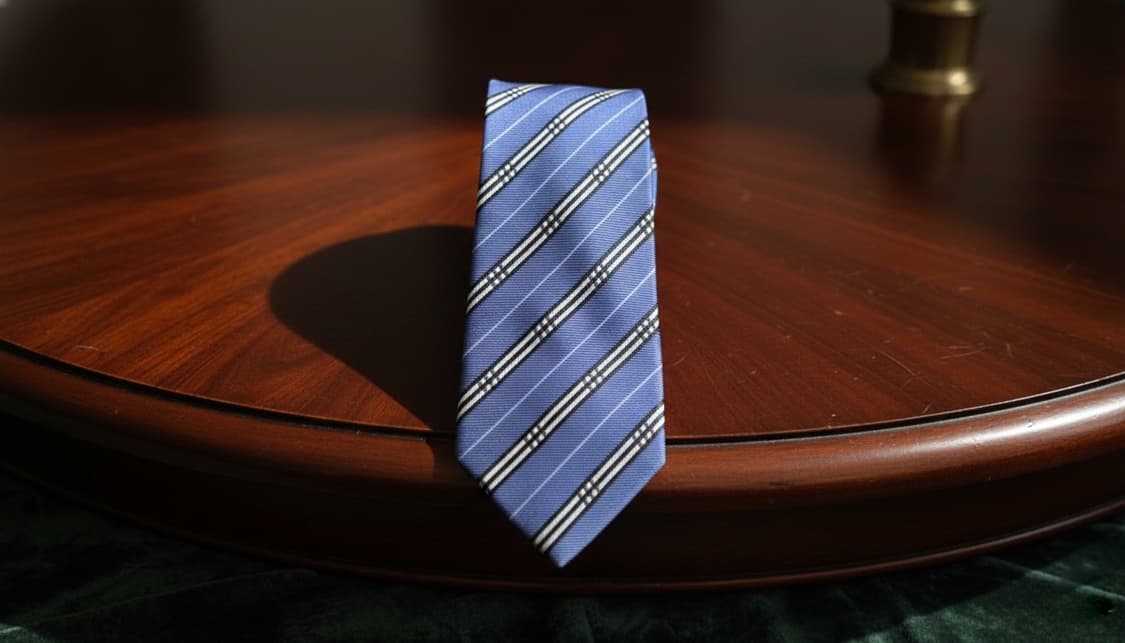 [정품] 버버리 런던 노바 체크 실크 타이 (블루/A급) 상품이미지3