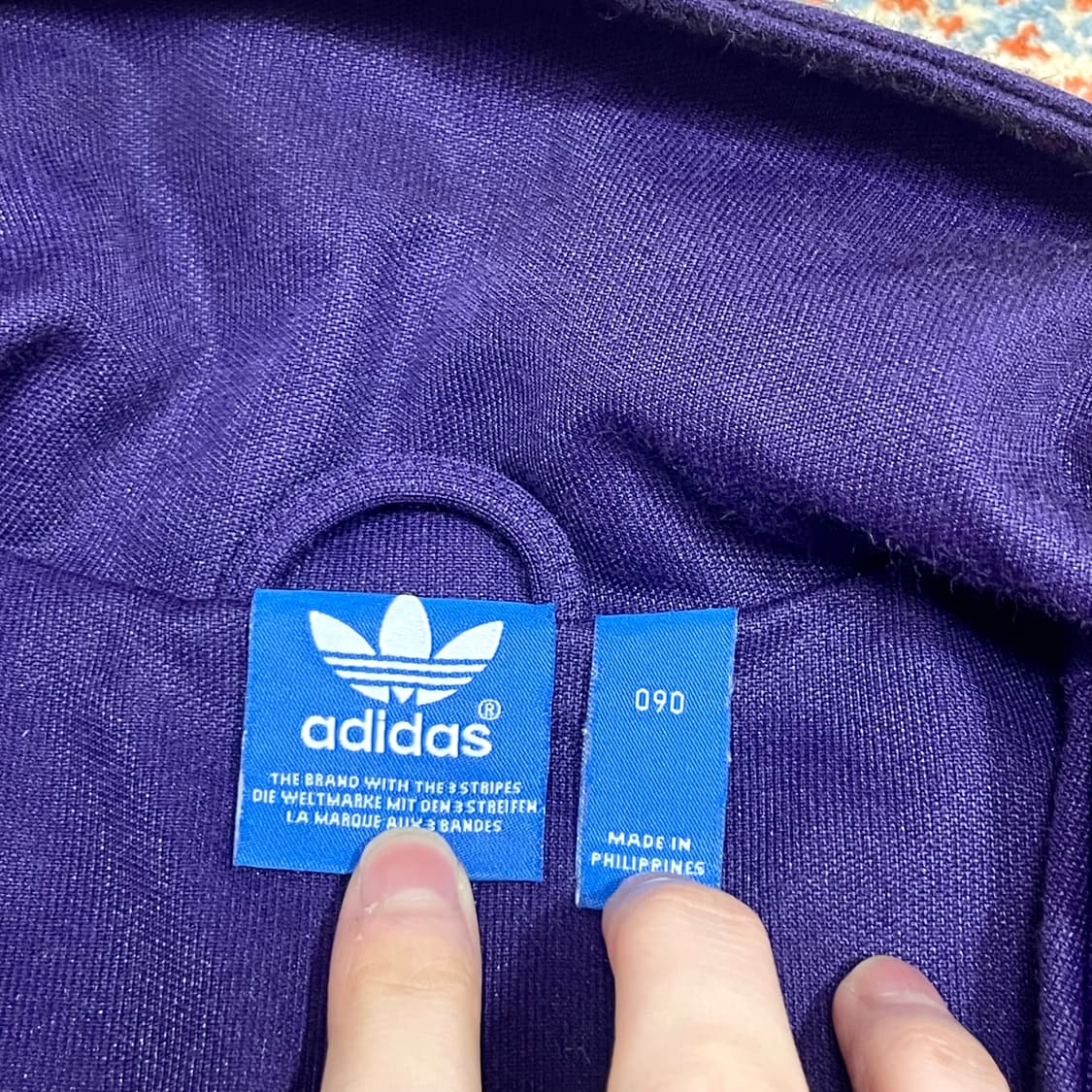 아디다스 오리지날 퍼플 유로파 집업 져지 자켓 여성90 상품이미지3
