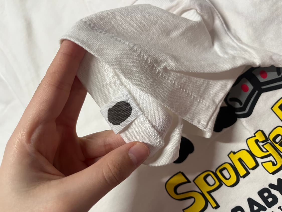 베이프 bape 스폰지밥 베이비마일로 콜라보 반팔 반소매 티셔츠 정품 상품이미지4