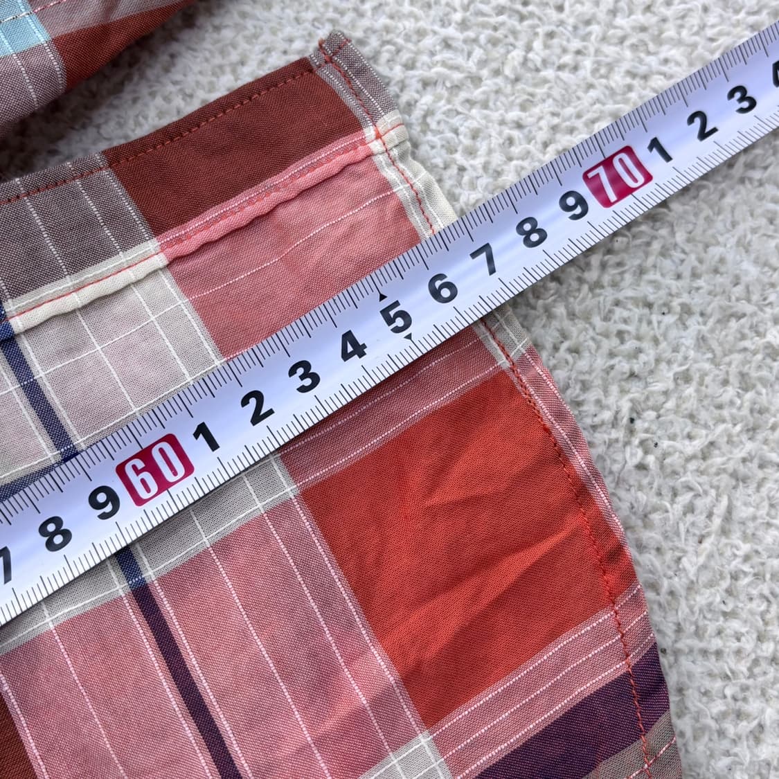 85 헤지스 체크패턴 반팔 셔츠 0420E 상품이미지5