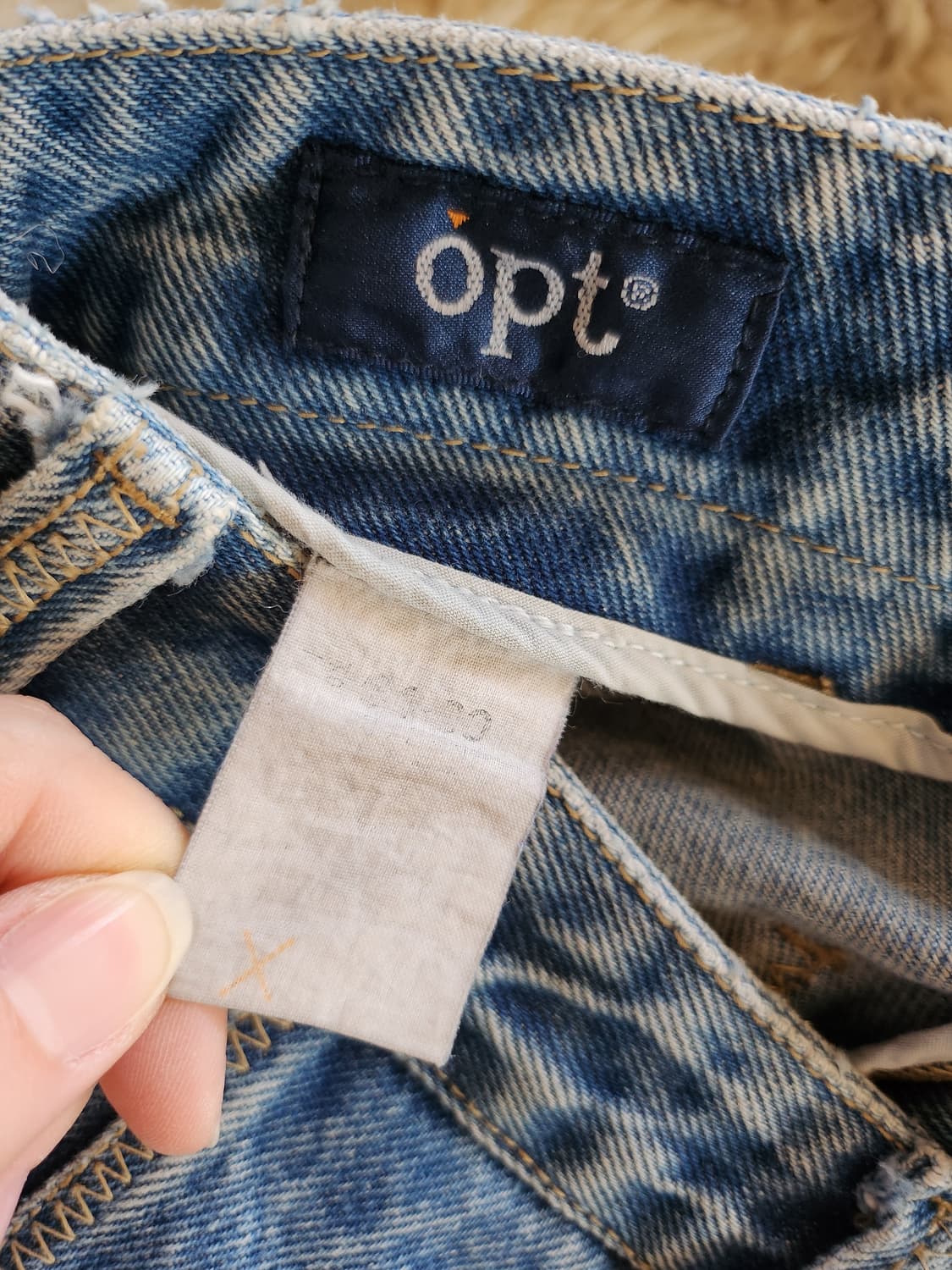 OPT 버튼 플라이 데님 스커트 상품이미지5