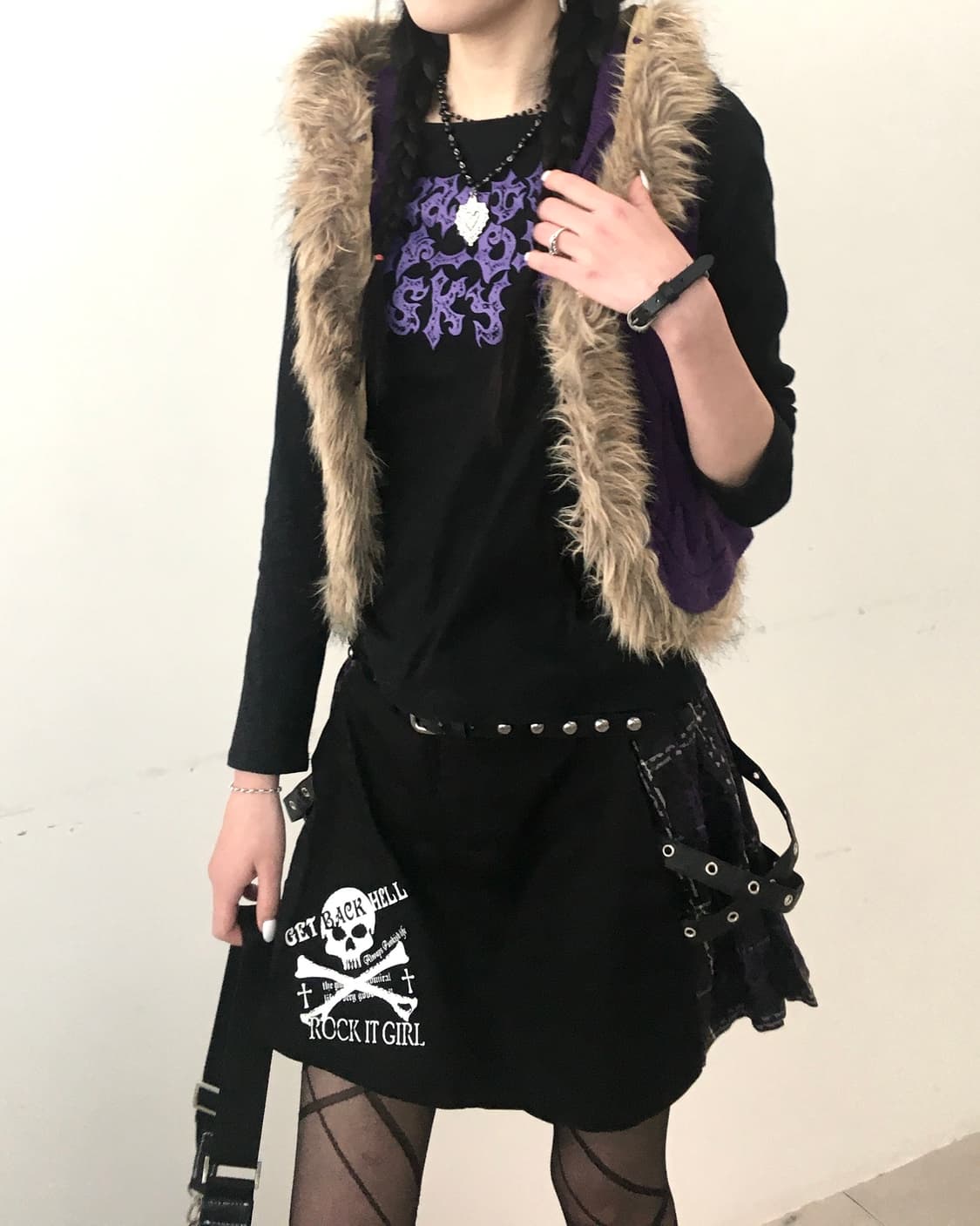 Jessy logan 퍼 디테일 조끼 베스트 상품이미지2