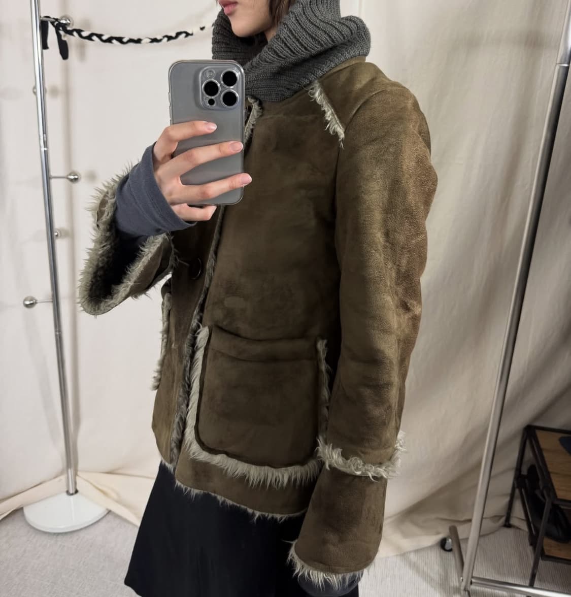 SUPER HAKKA Shearling Jacket 상품이미지1
