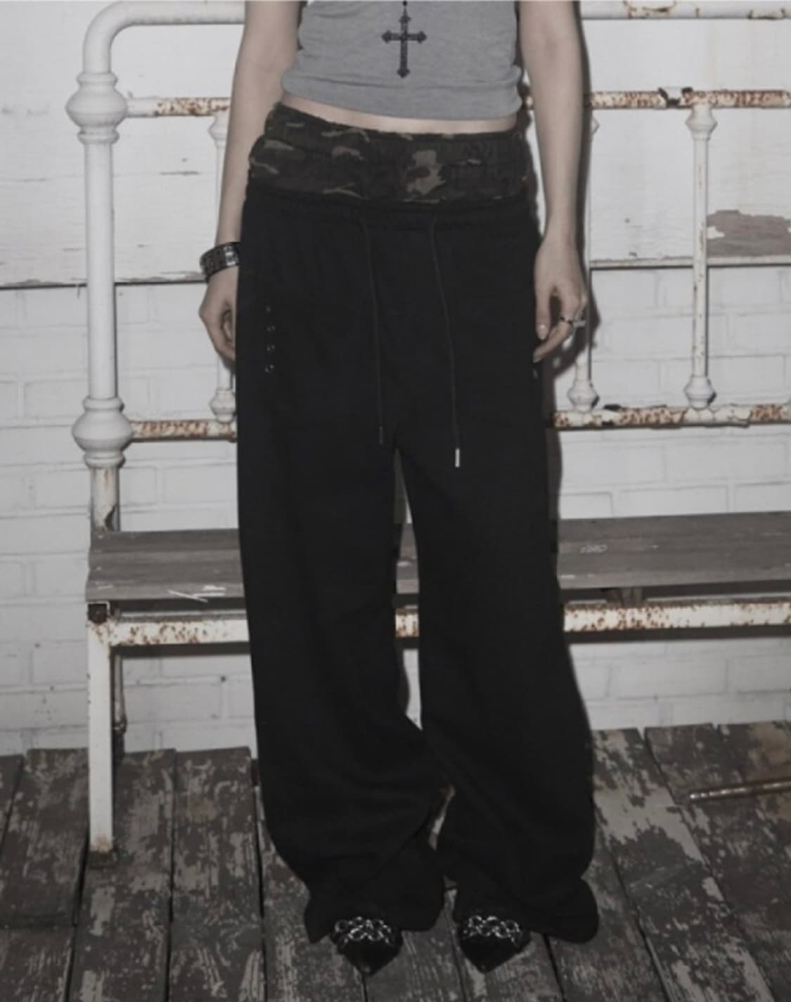 Saucy / Camo layered waist pants 상품이미지1