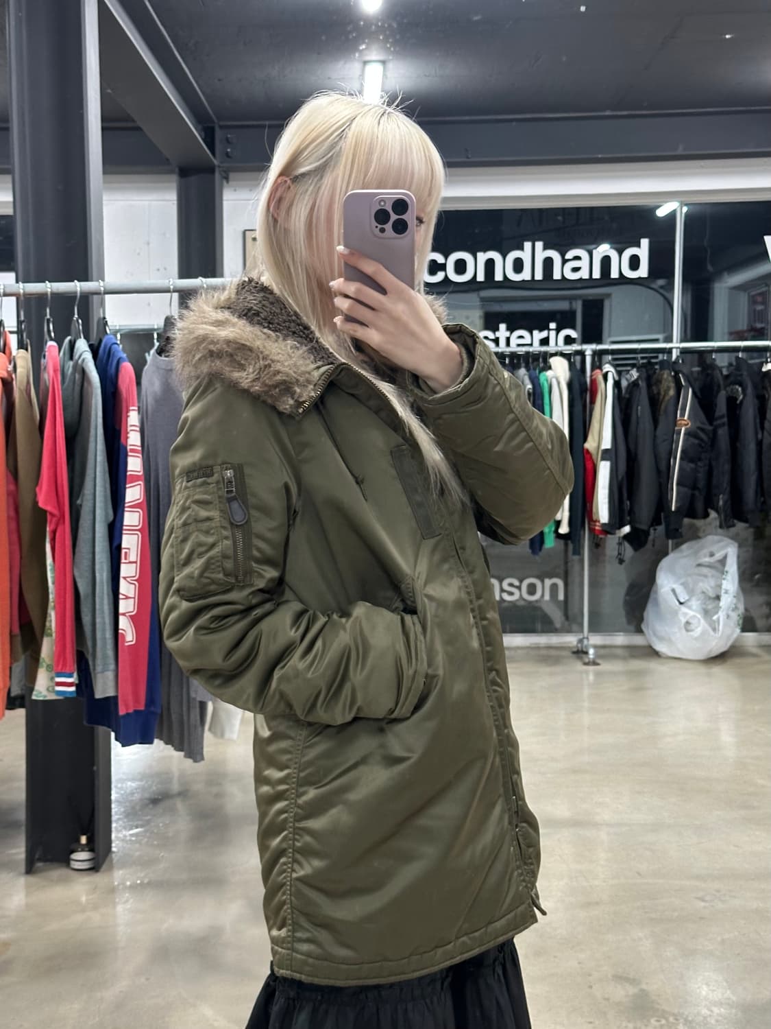 히스테릭 글래머 n-3B 모티브 패딩 자켓 상품이미지1