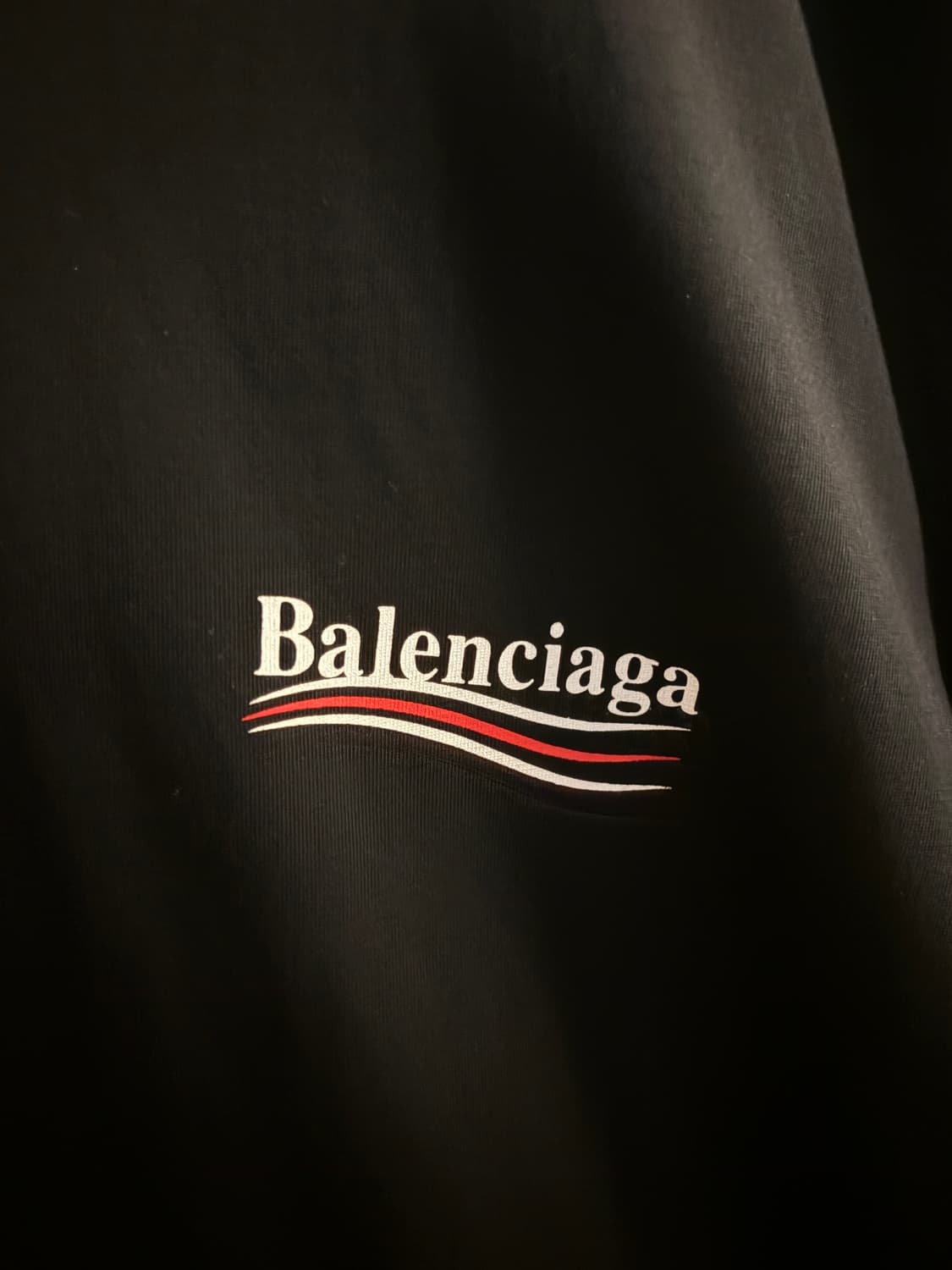 발렌시아가 웨이브로고 반팔 블랙L 상품이미지4