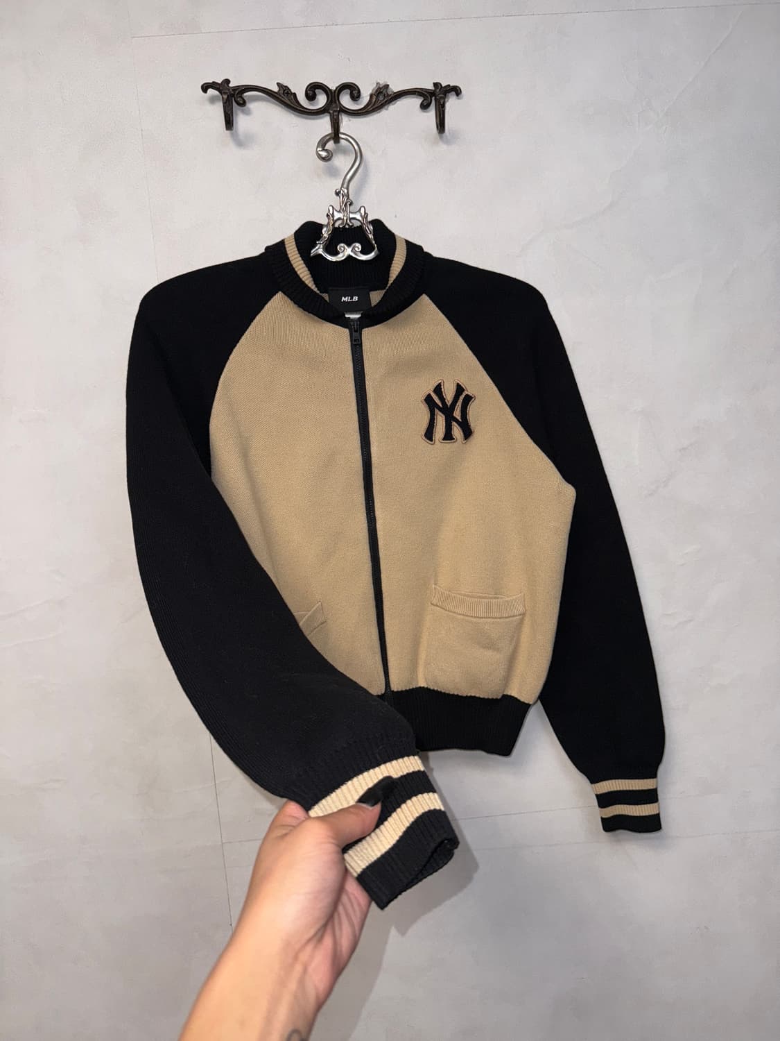 MLB varsity cardigan NY black 상품이미지2