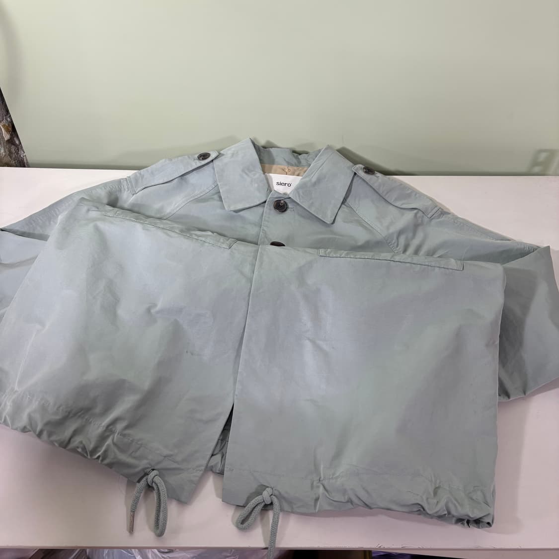 우먼M-L 시에로 파스텔블루 트렌치코트 상품이미지3