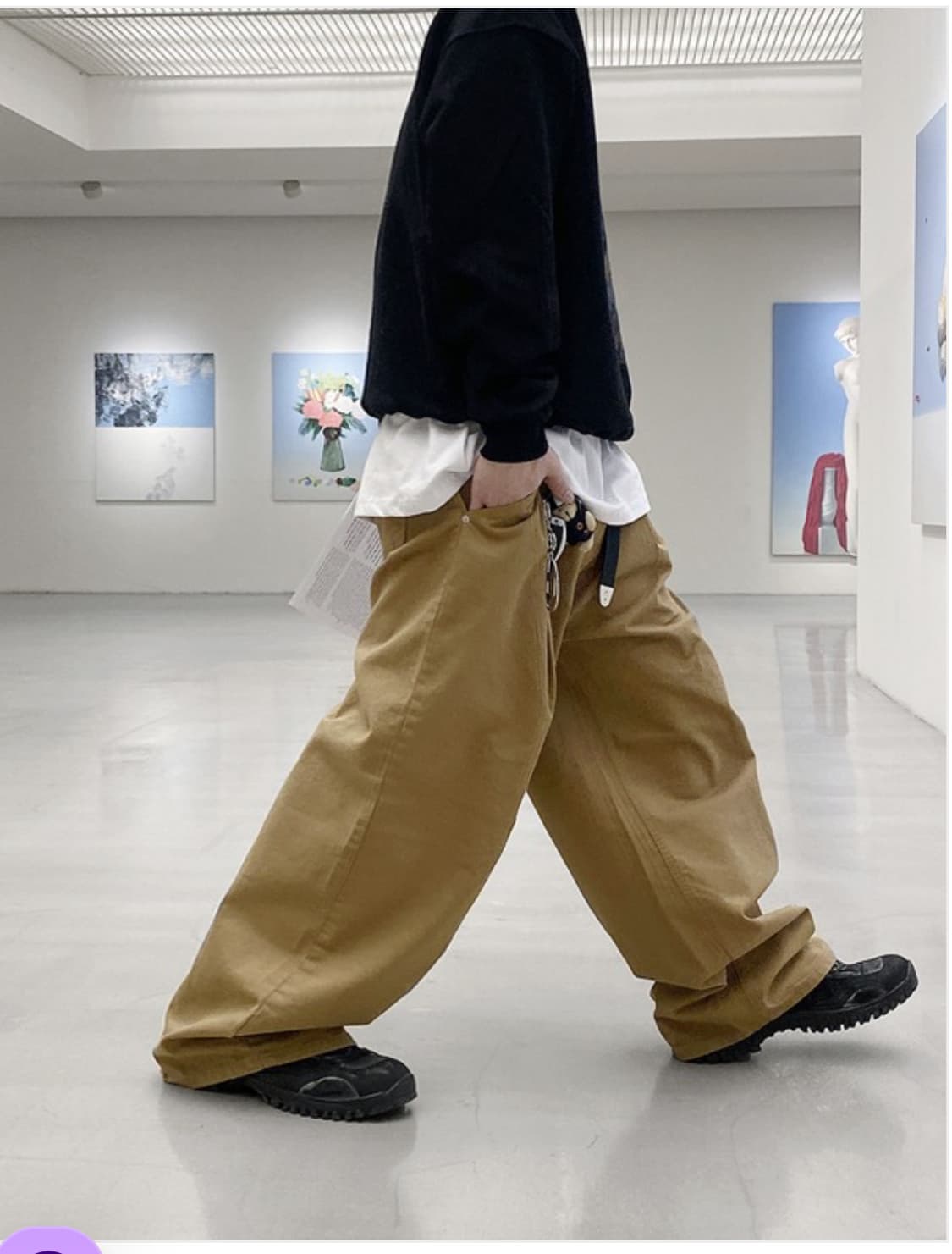 홀리인코드 베이지 팬츠 상품이미지1