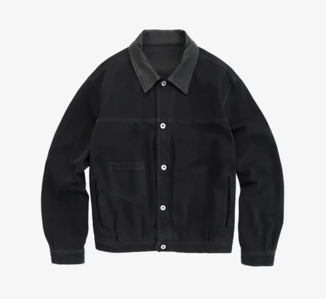 [3] 폴리테루 레더카라 트러커 자켓 24fw 상품이미지1