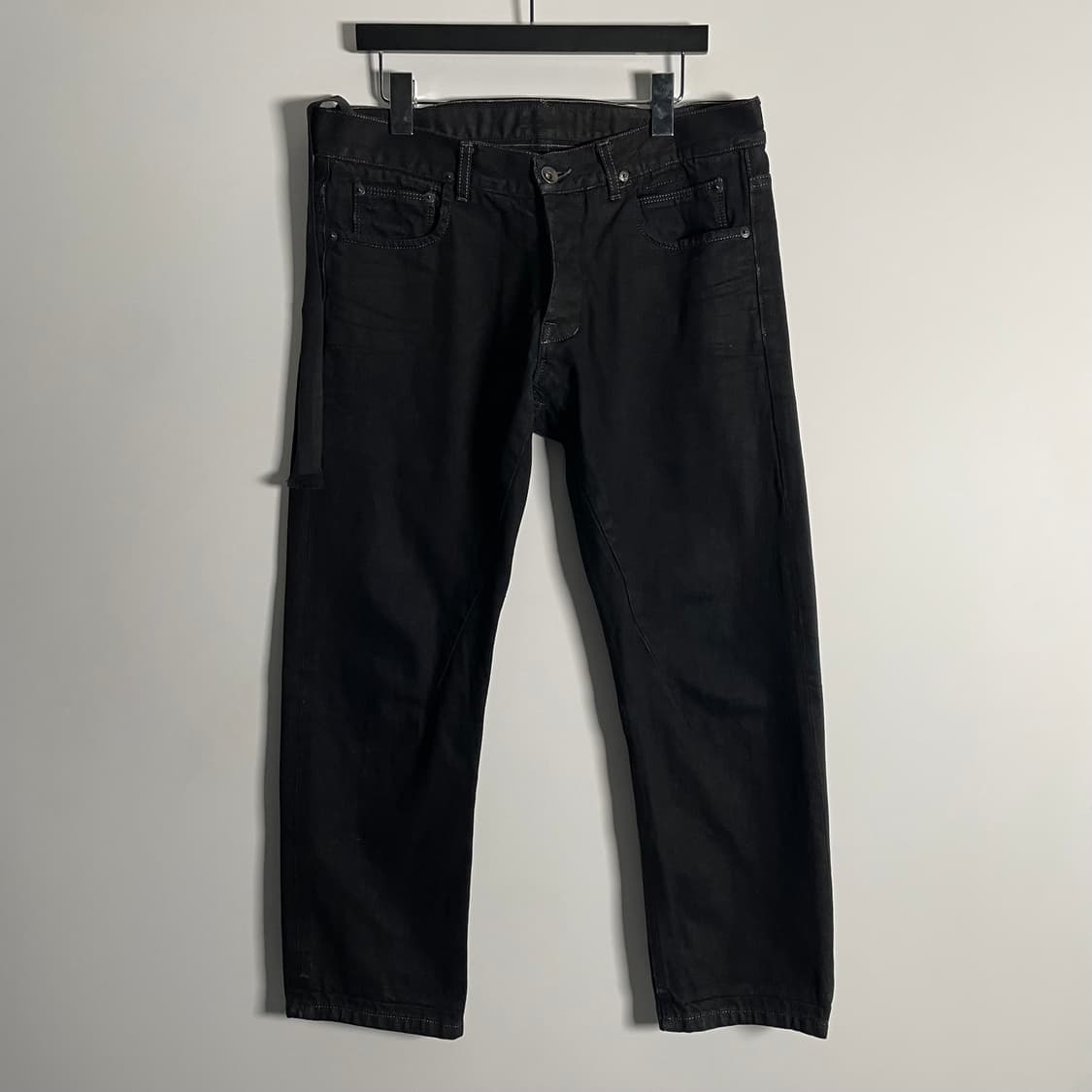 릭오웬스 콜랩스 데님 크롭진  (onp.34)   상품이미지1