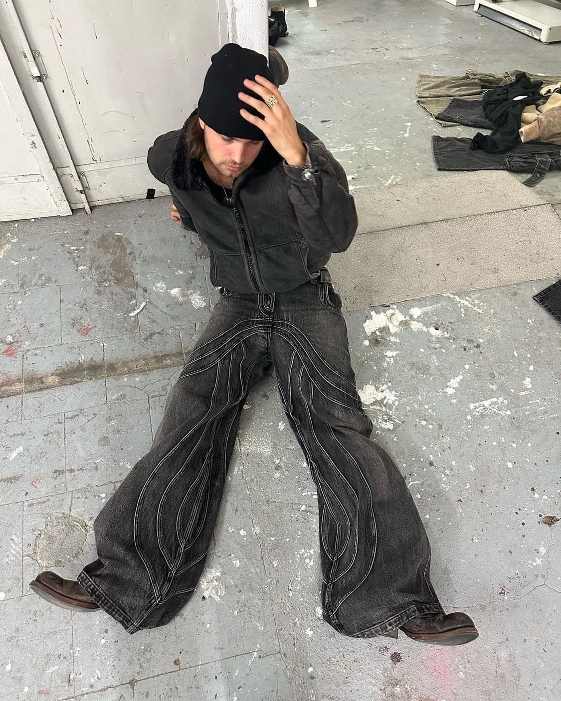 노페이스 스튜디오 헤비 웨이브 데님 L 상품이미지1