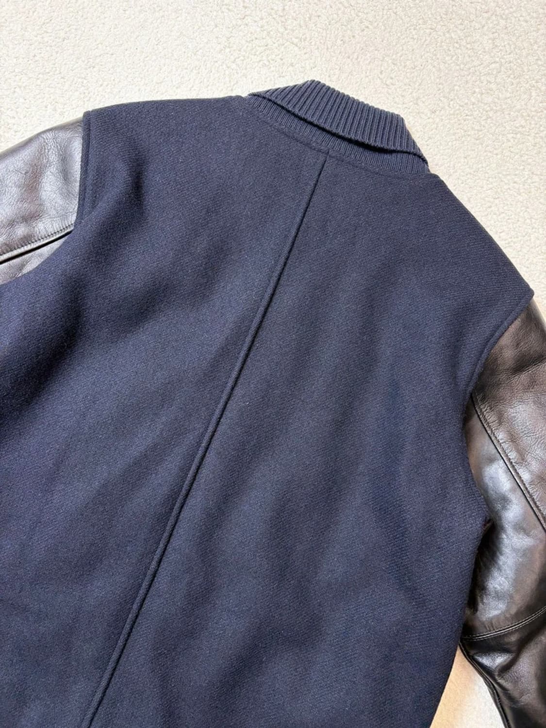 에스피오나지 신슐레이트 울 소가죽 배색 바시티 자켓 PN6761 상품이미지7