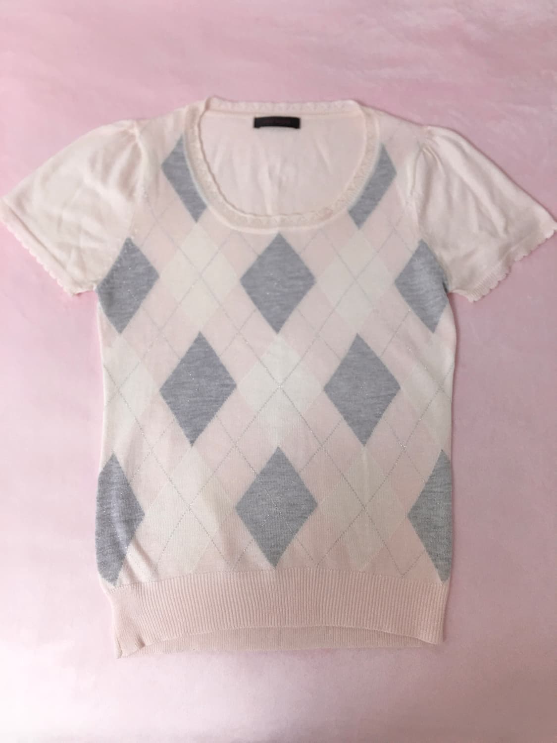 연핑크 아가일 탑 히메갸루 리즈리사 디어리 트랄라라 잉그니 세실맥비 상품이미지1