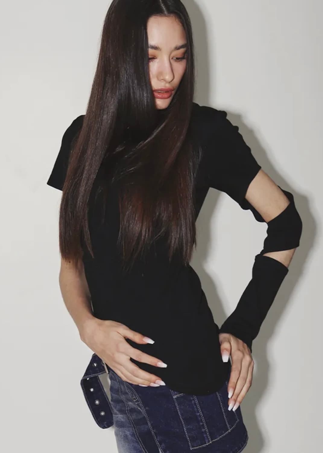 NYXX 비대칭 티셔츠 새상품 상품이미지4