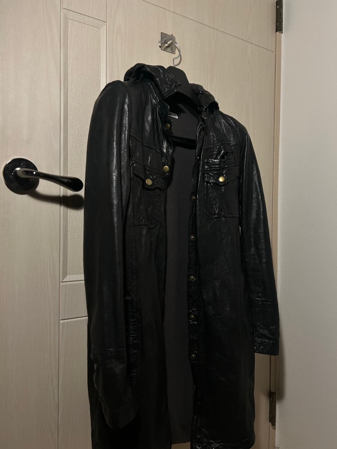 Sheep Skin Leather Hoodie Coat 상품이미지3