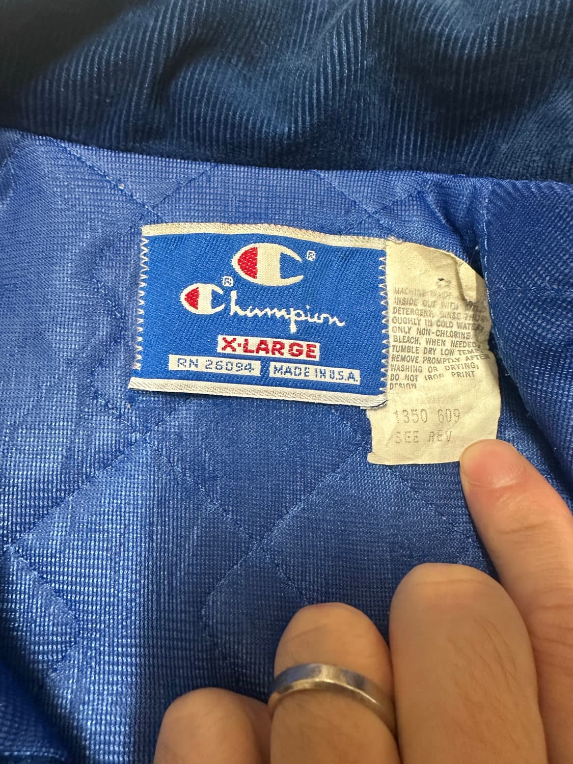 (XL)80s champion corduroy 바시티 상품이미지4