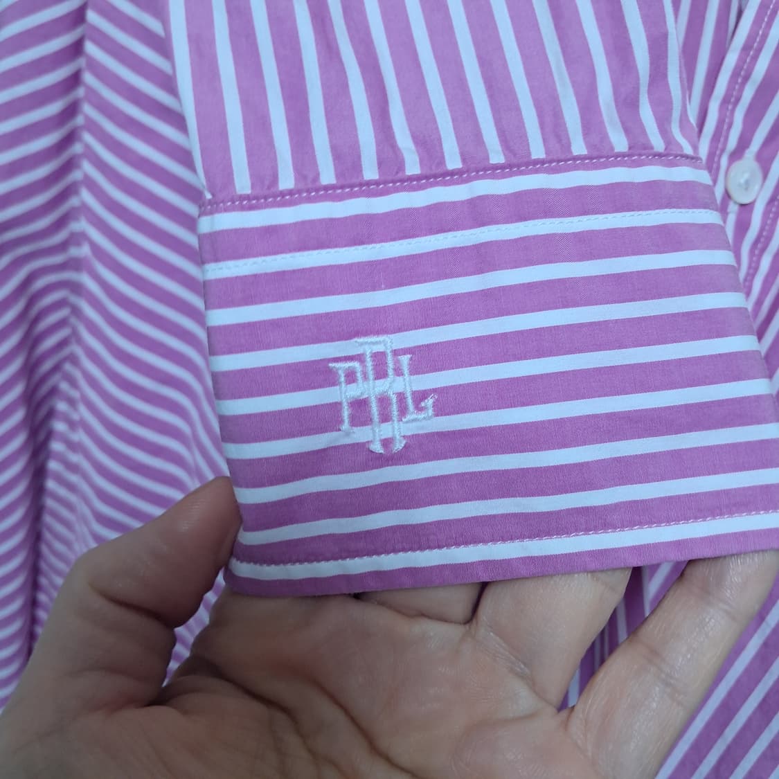 폴로 랄프로렌 핑크 스트라이프 셔츠 원피스 6사이즈 상품이미지7