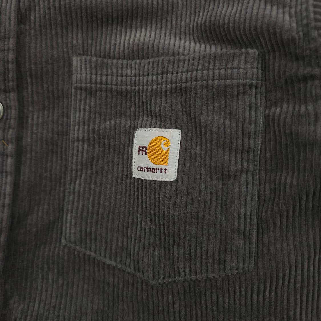 M(95) 칼하트 리워크 코듀로이 헤비셔츠 빈티지차콜 상품이미지3
