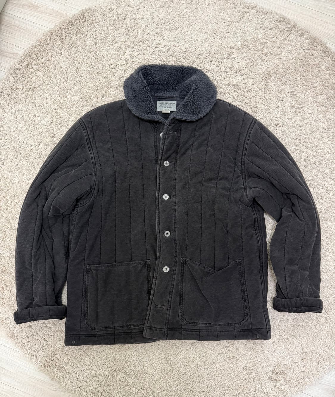 [25FW/XL] RRL(더블알엘) 플리스 칼라 퀄티트 저지 자켓 판매  상품이미지1