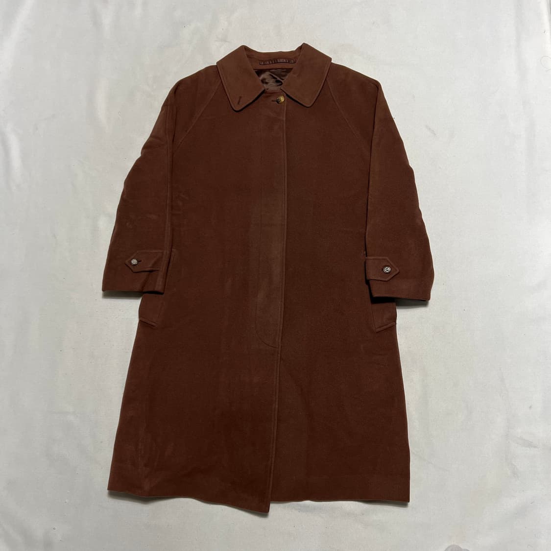 M 버버리 브라운 울 코트 상품이미지2