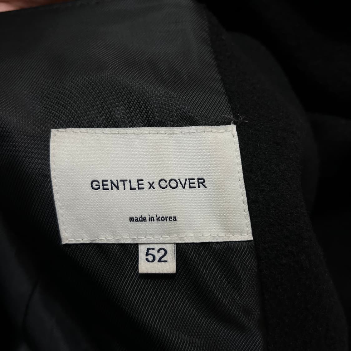 젠틀커버 모직 싱글 브레스티드 롱코트 [블랙] 52 (XL/105) 상품이미지4