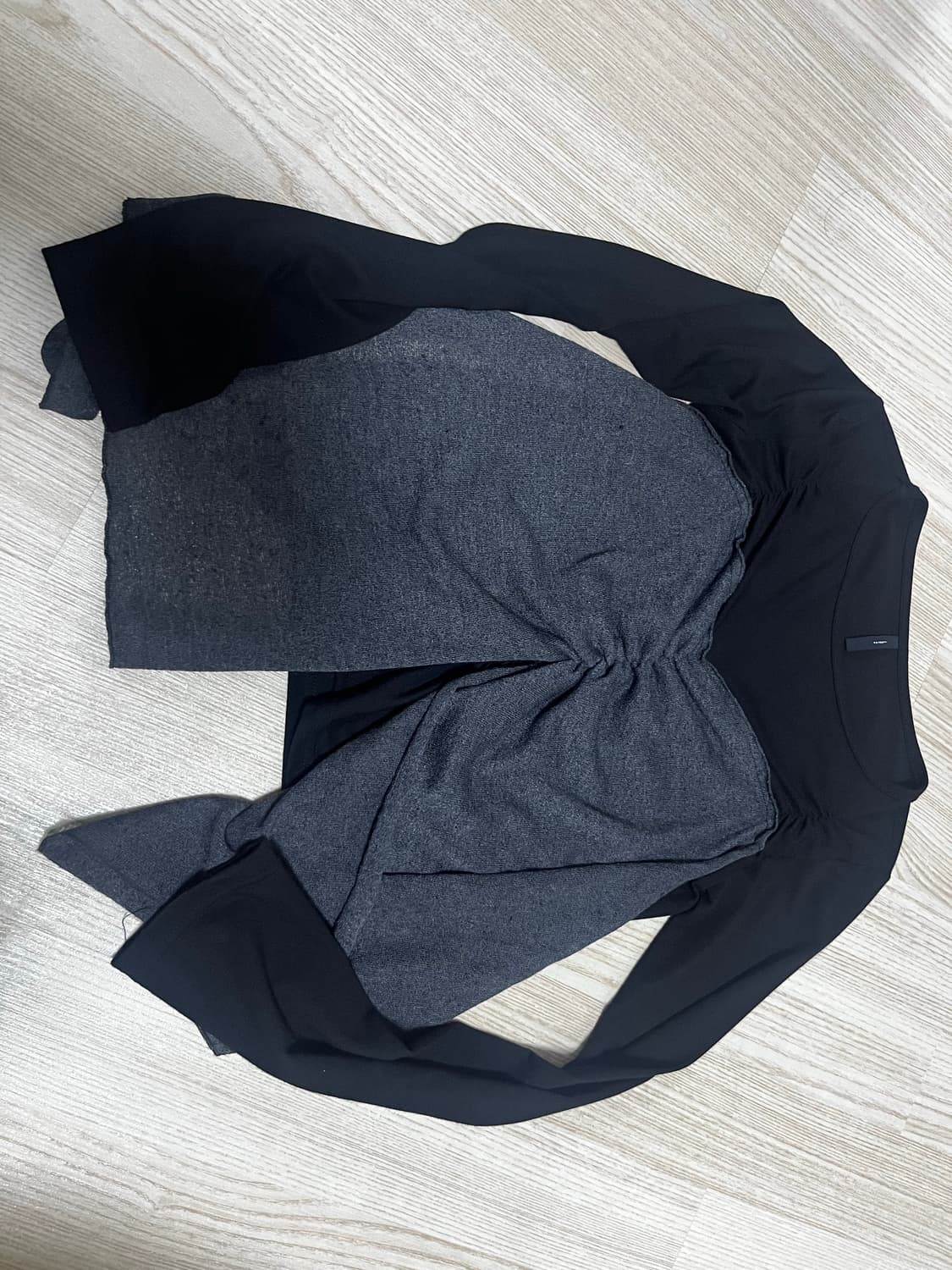 플레어업 bustier 레이어드 롱 슬리브 긴팔티 상품이미지3