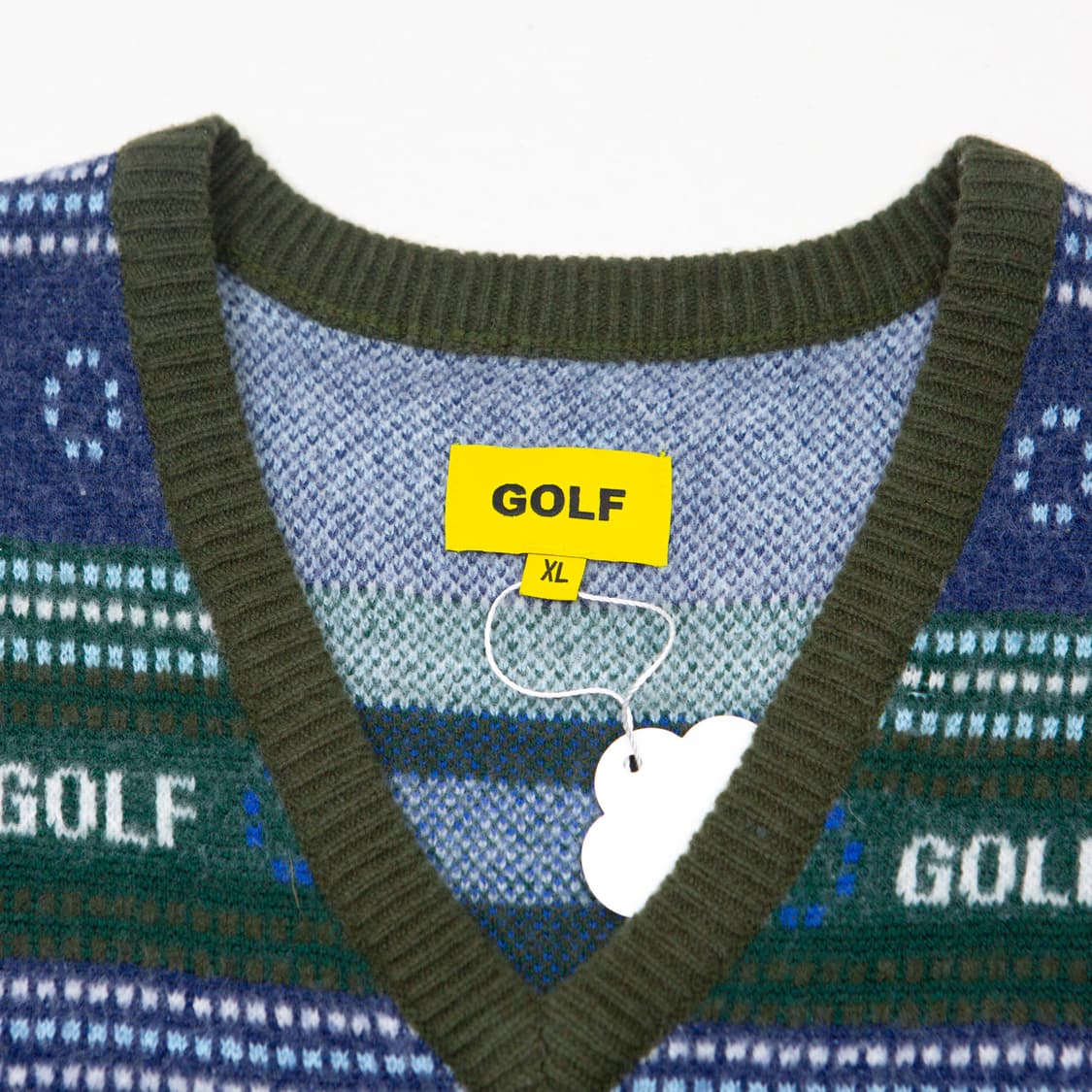 골프왕 하트 스웨터 베스트 그린 상품이미지3