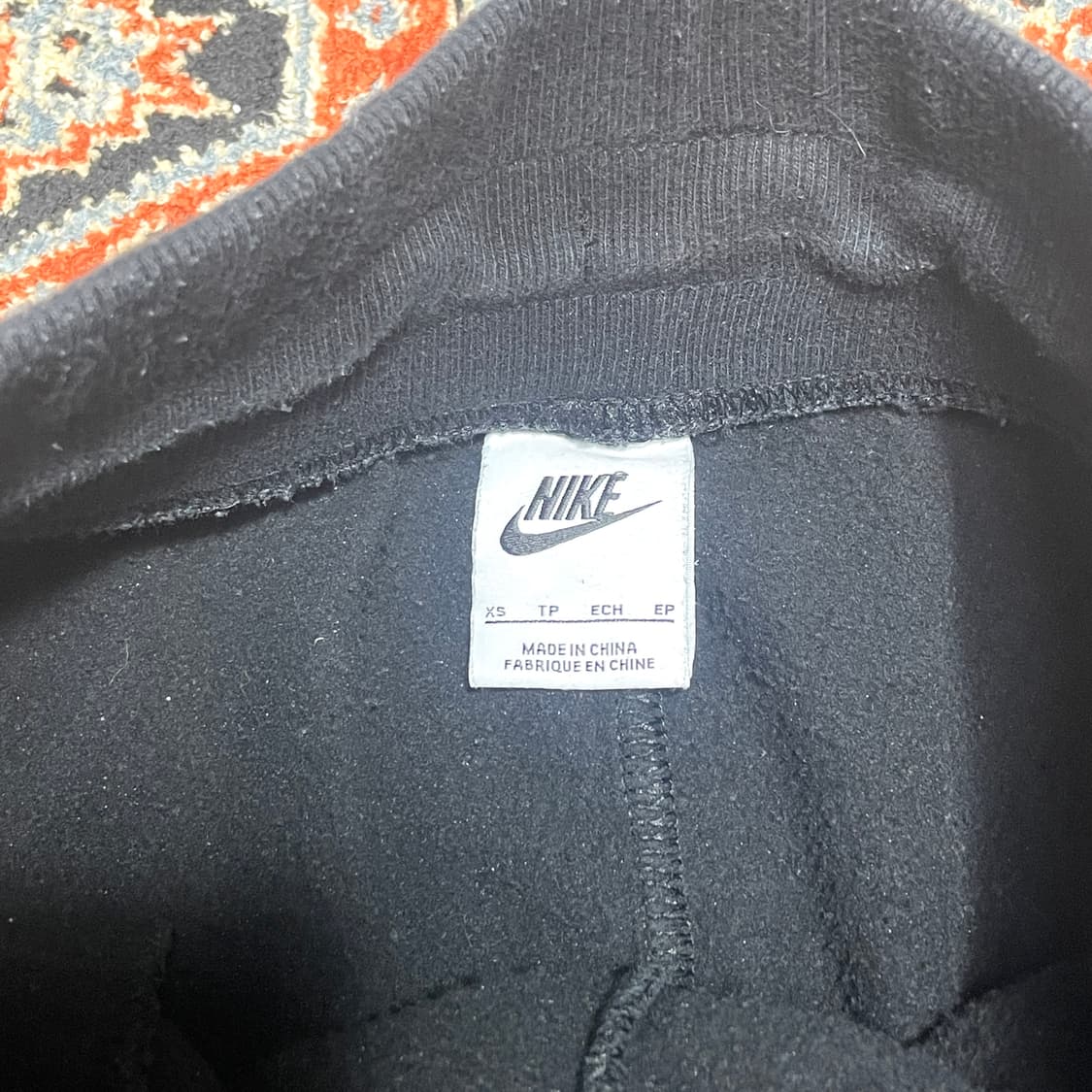 나이키 스우시 블랙 기모 와이드팬츠 여성XS 상품이미지3