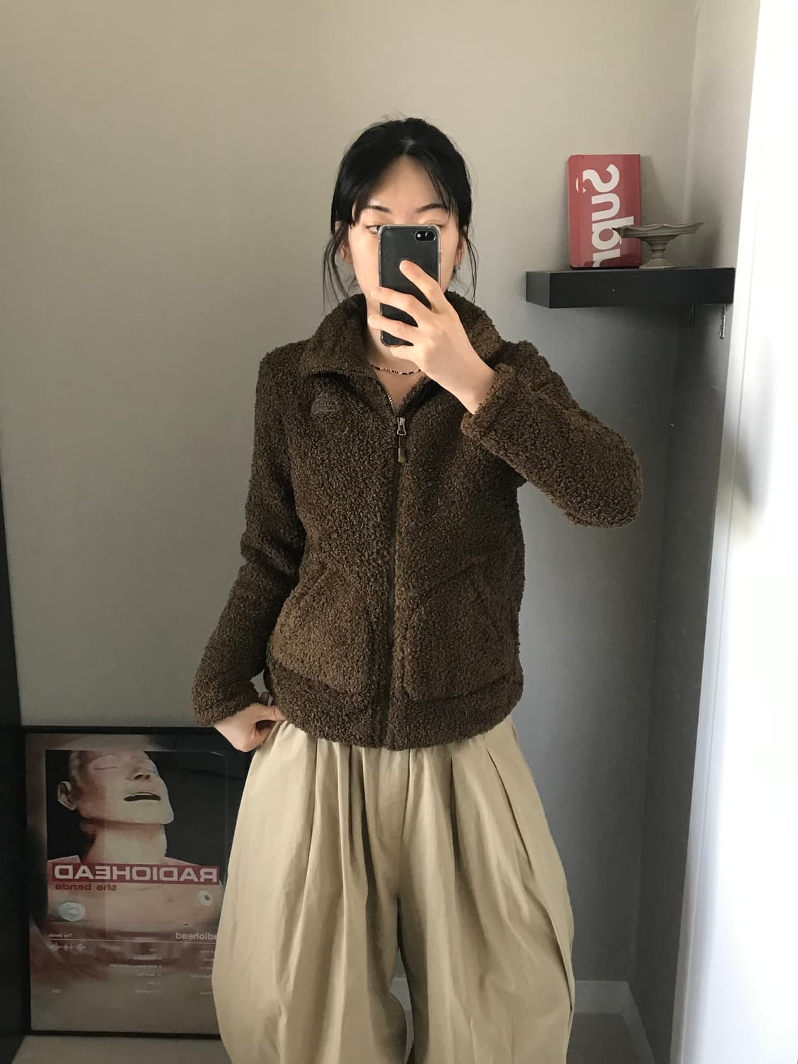 노스페이스 브라운 플리스집업 상품이미지4