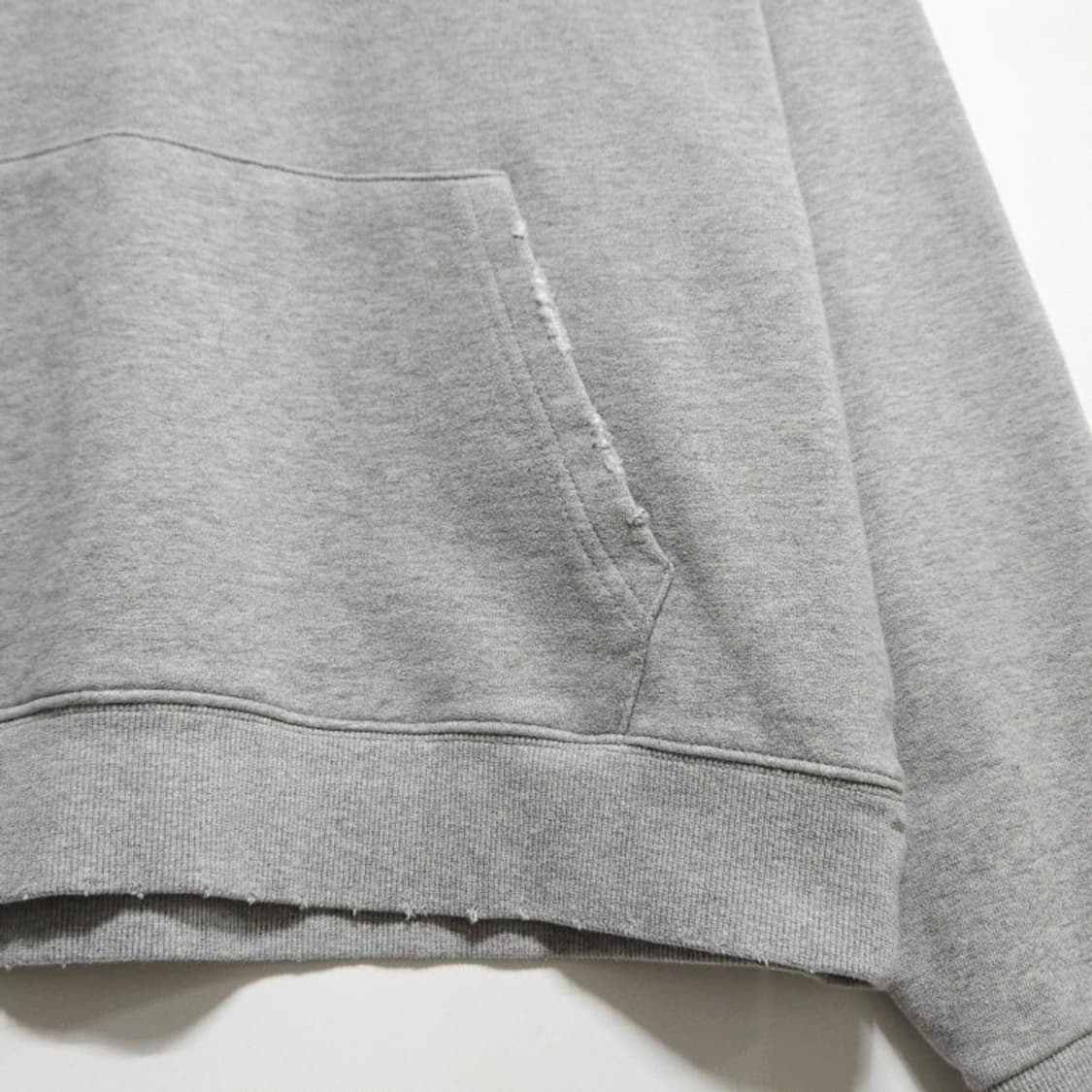 프리 Deinet 다이닛 빅로고 자수 후드티 그레이 오버핏 상품이미지5