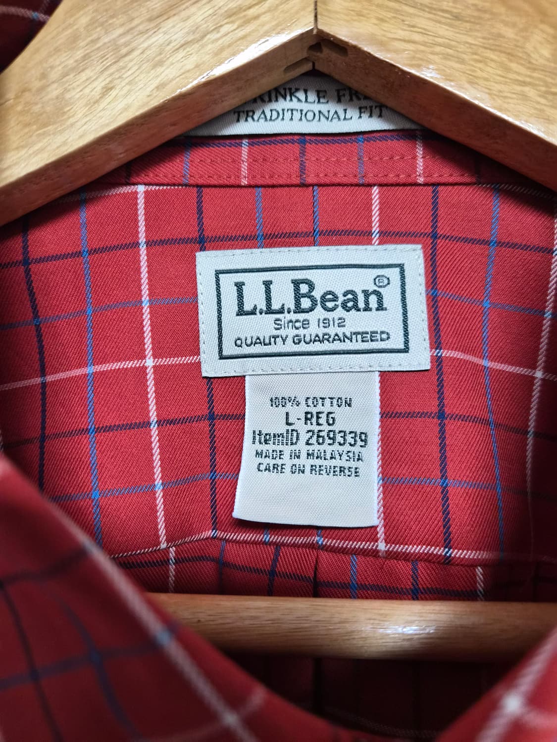 엘엘빈LLBEAN 반팔 체크 셔츠 L사이즈 - S283 상품이미지4
