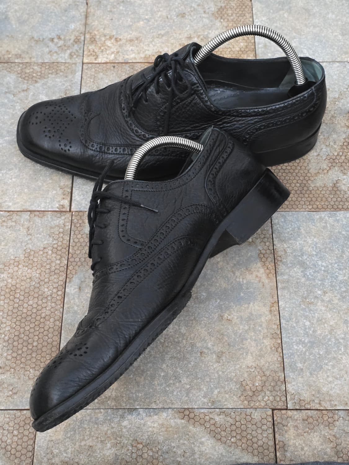 (300)발리 블랙 윙팁 구두 상품이미지4