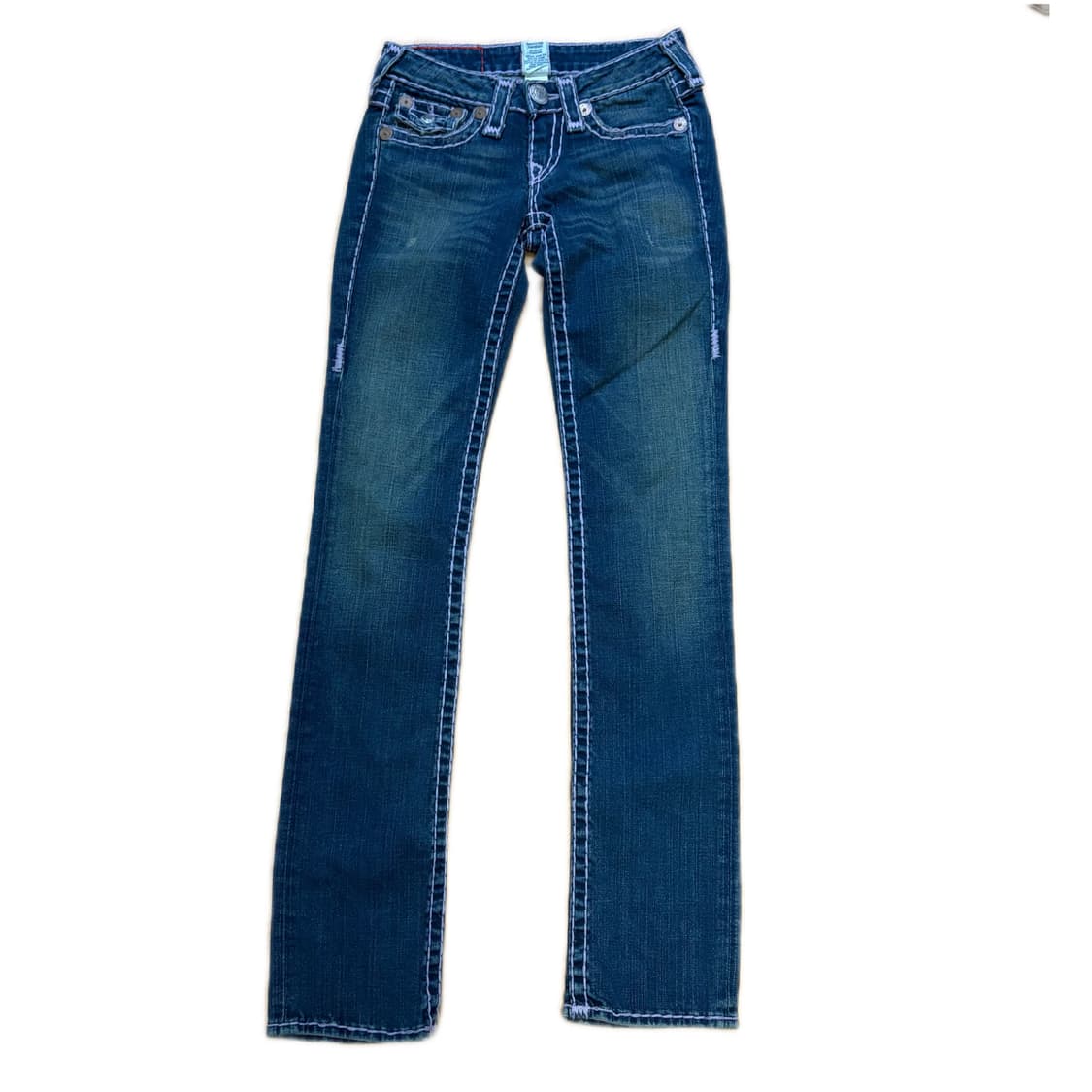 💜트루릴리전 로우라이즈 라벤더 스티치 데님 팬츠💜 상품이미지3