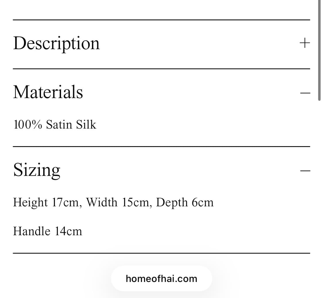 Hai 리틀 실크 백 상품이미지6