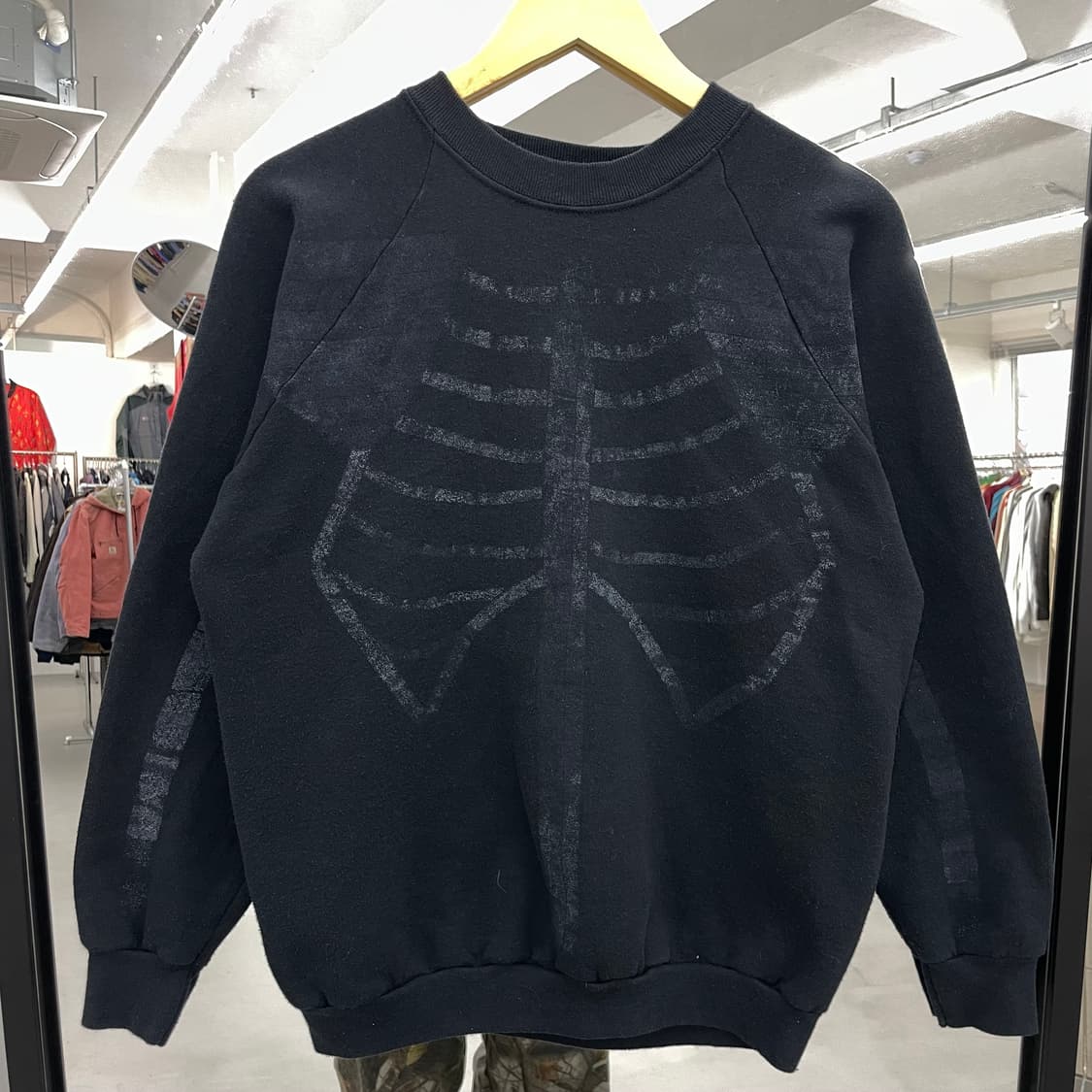 90s 프룻오브더룸 본 뼈 스컬 프린팅 스웻셔츠 맨투맨 상품이미지3