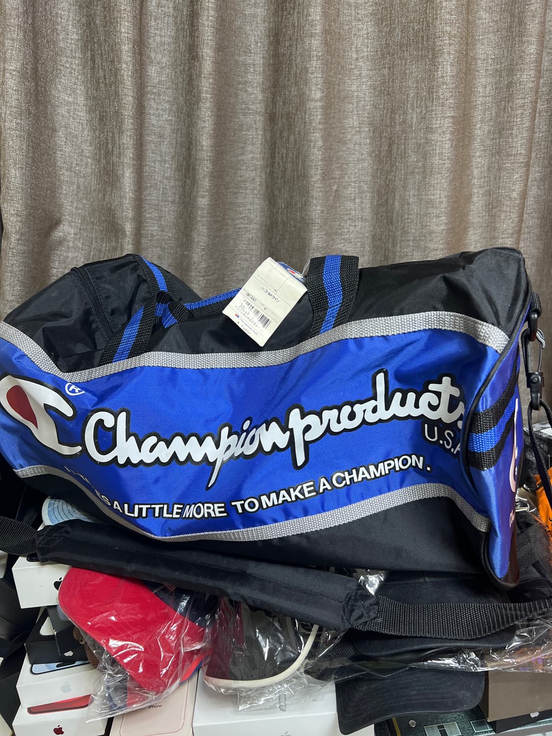 90's 챔피언 빅로고 크로스더블랙 신품 상품이미지1