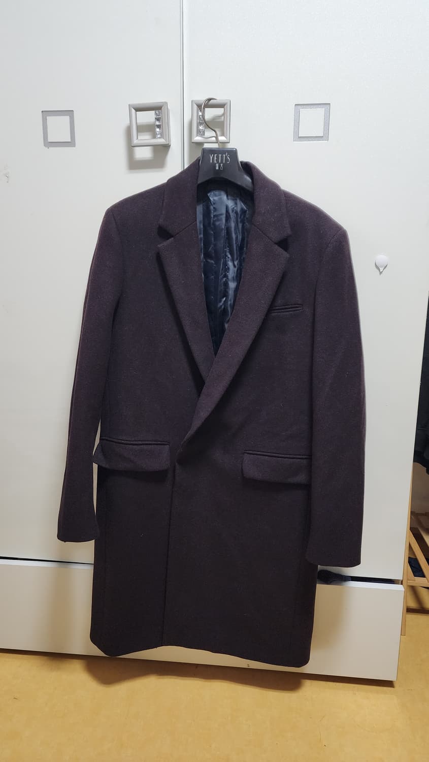 박성철 Line or Circle 버건디 울 혼방 코트 상품이미지1