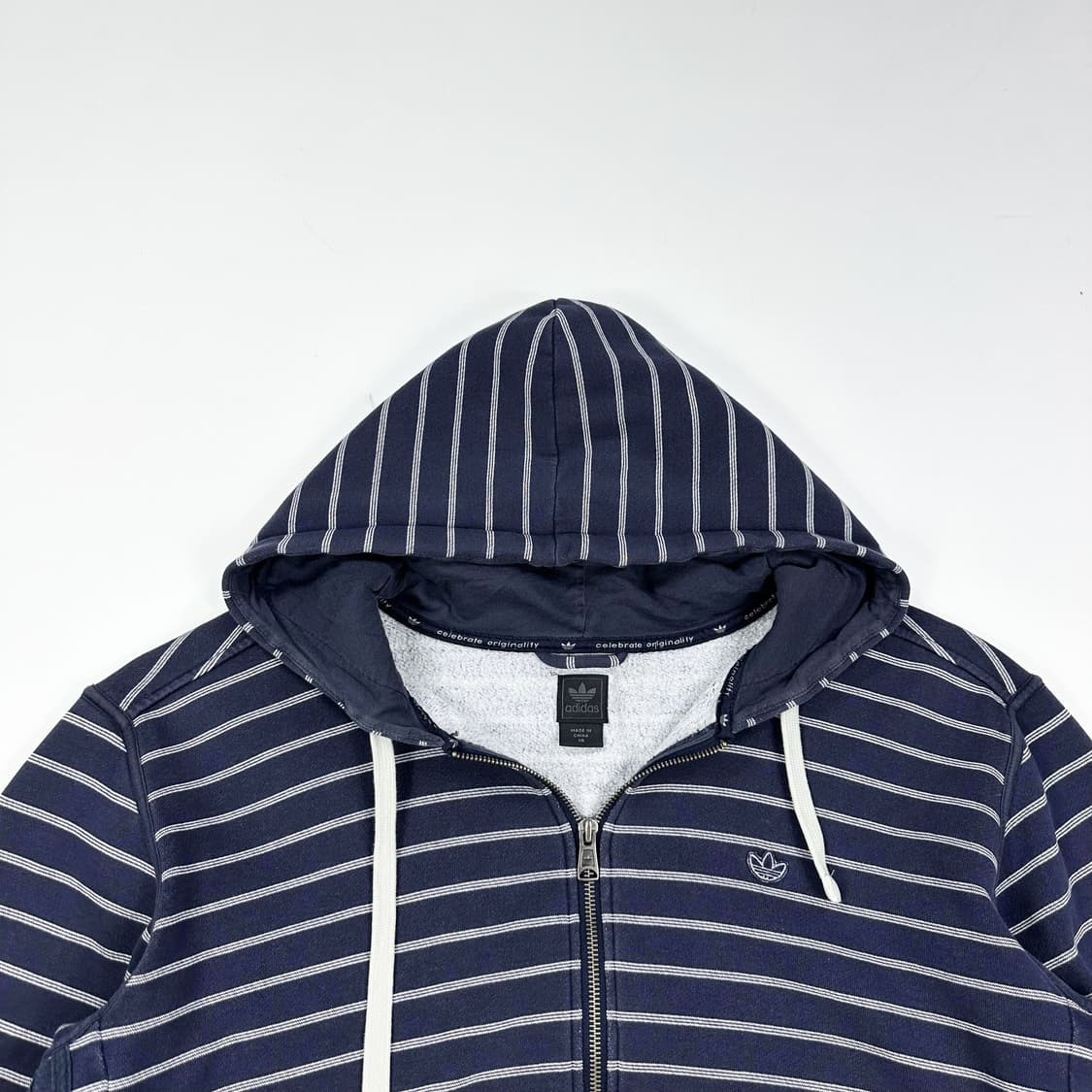 아디다스 트레포일 스트라이프 네이비 후드집업 (XXL) 상품이미지1