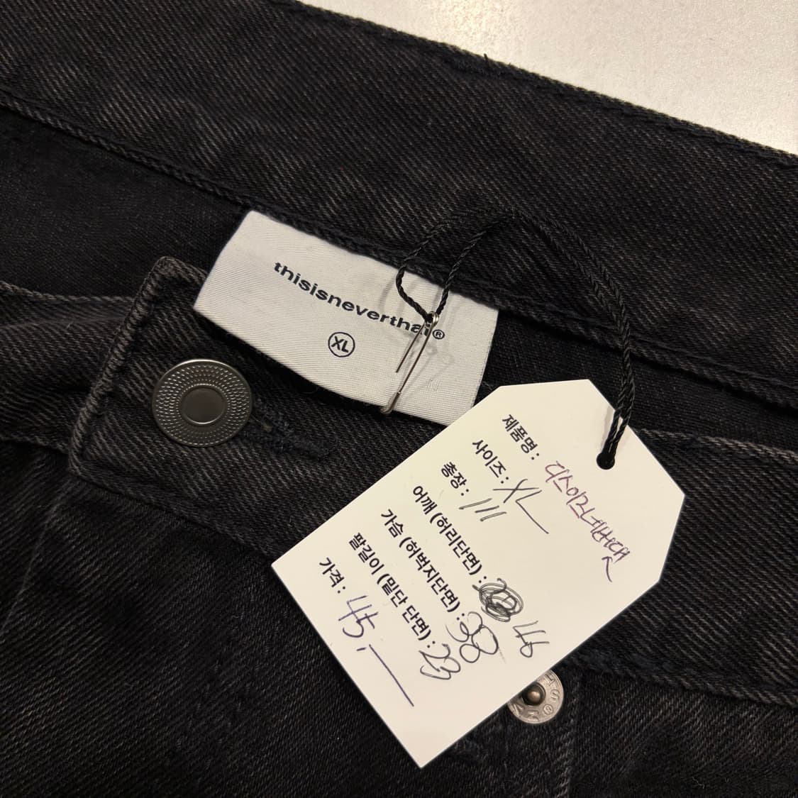 [XL] 디스이즈네버댓 스파이더 웹 데님 블랙 팬츠 C693 상품이미지5