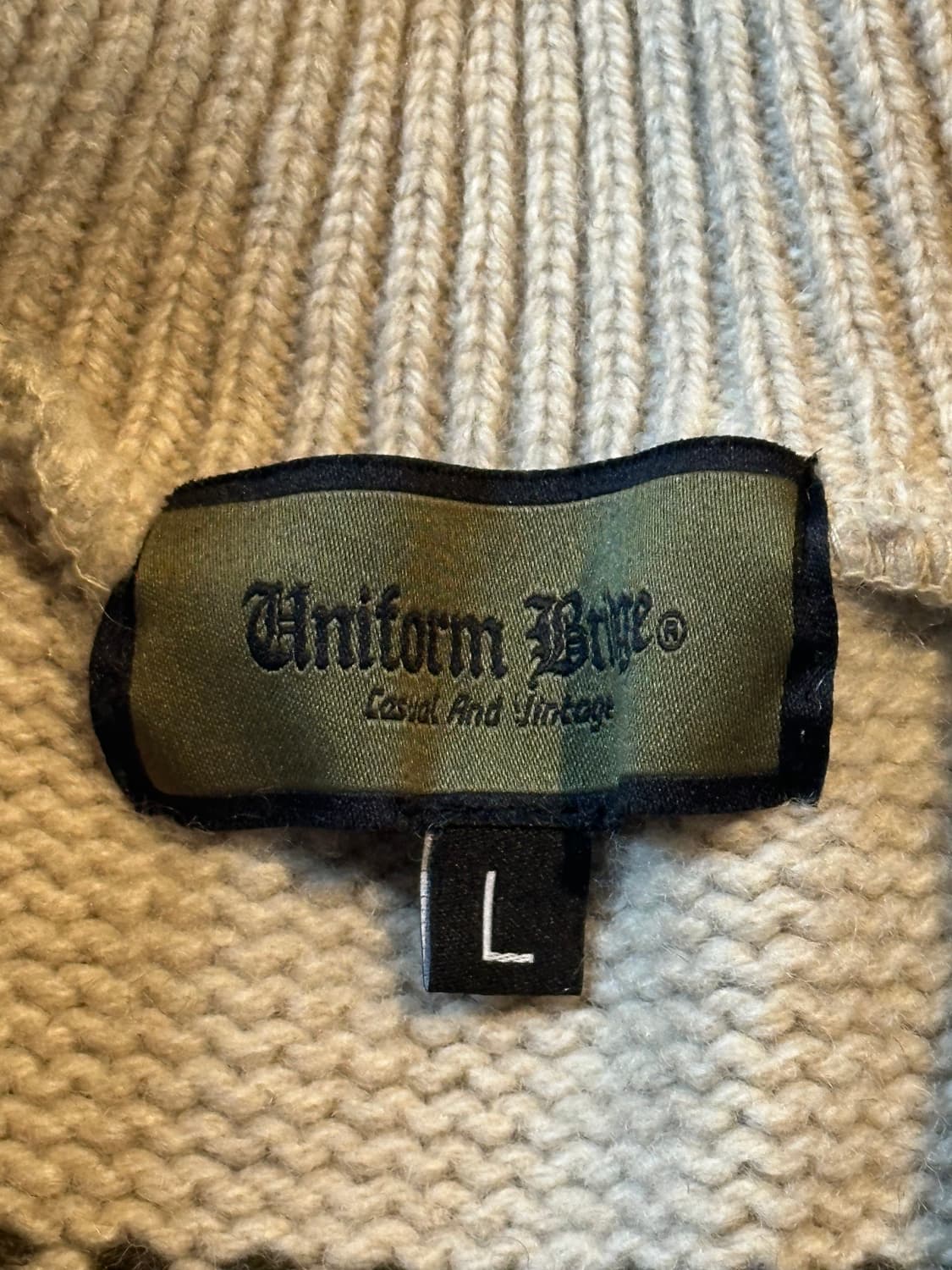 유니폼브릿지 UNIFORM BRIDGE 노르딕 자카드 니트 올리브 상품이미지4