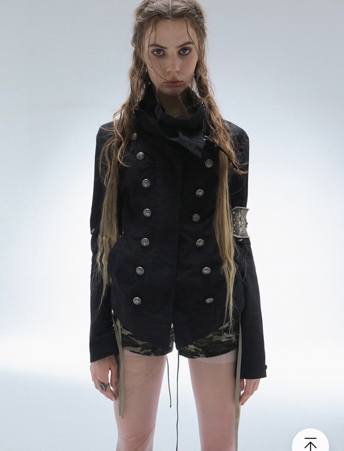 하이넥메탈버튼자켓 고스펑크헬무트랭락시크다크웨어나폴레옹릭오웬스보헤미안서울 상품이미지3