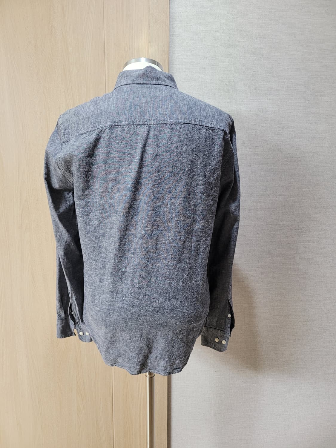 UGIZ 남자 마혼방 셔츠 100 라이트네이비 상품이미지5