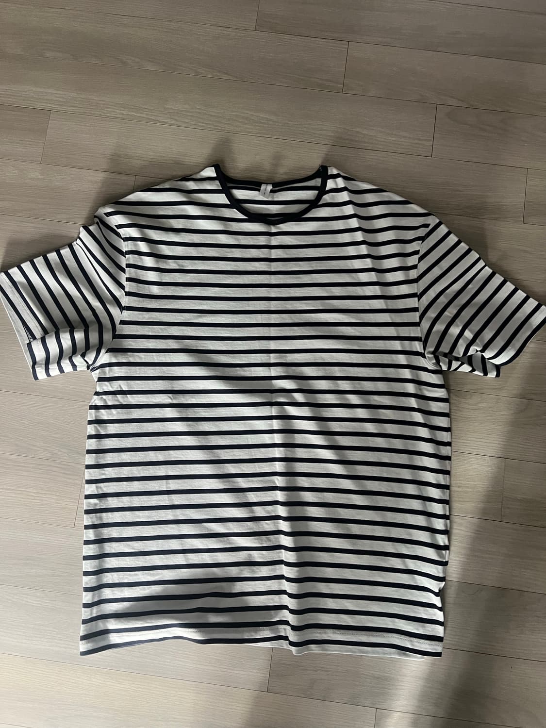 우드비 스트라이프 바캉스 티셔츠 네이비 2사이즈 상품이미지1