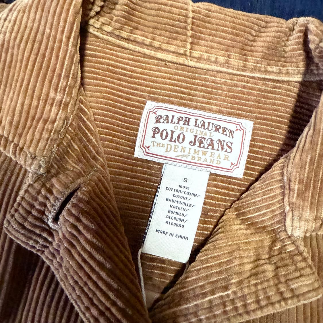 폴로진 코듀로이 벨티드 자켓 S 상품이미지5