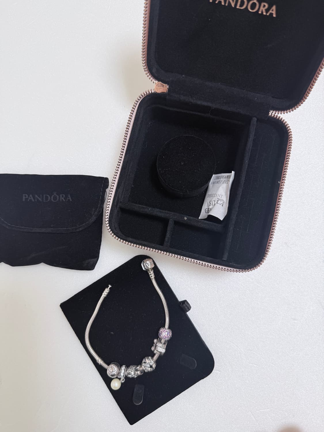 판도라 팔찌 세트 / 실버 참팔찌 / 여성 데일리 악세사리 19cm 상품이미지2