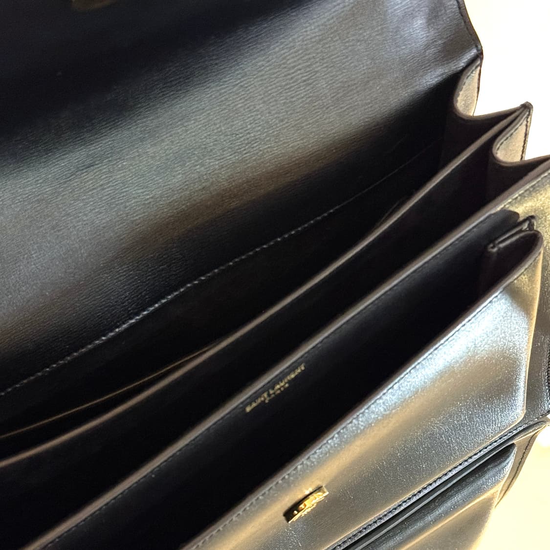 [정품] 입생로랑 선셋백 라지 체인백 블랙 골드 금장 상품이미지9