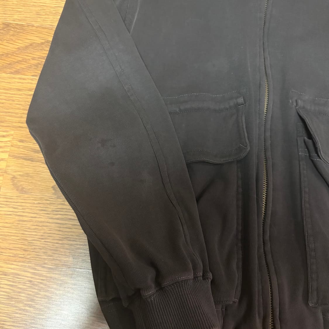 [2]폴리테루 워시드 져지 자켓 차콜 상품이미지4