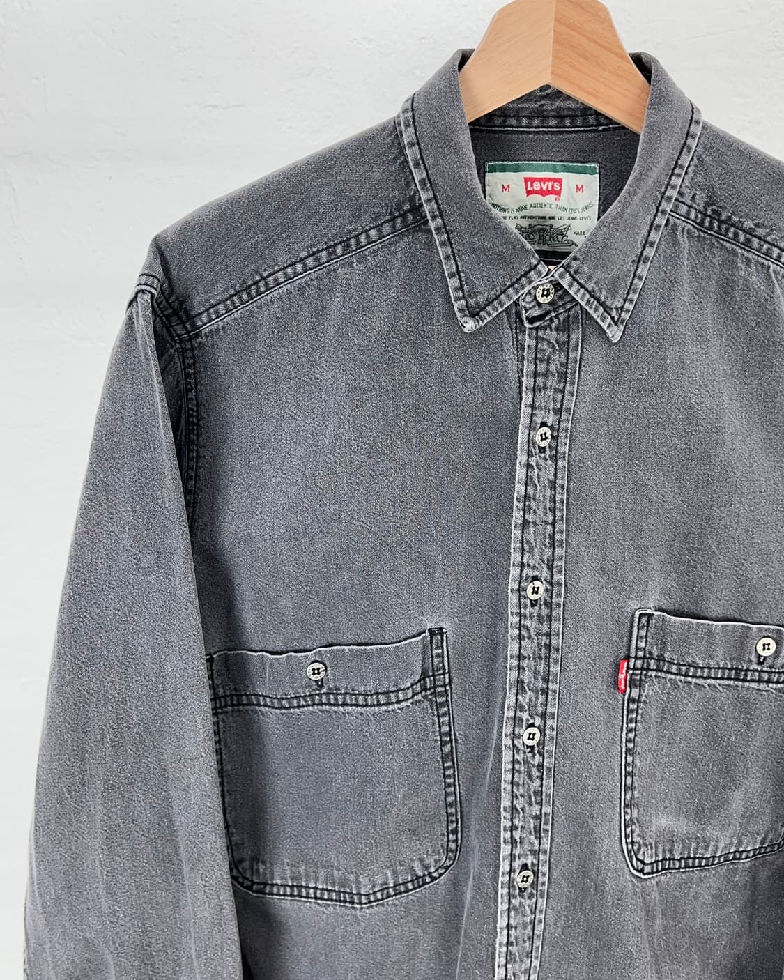 리바이스 레드탭 흑청 트윈 포켓 데님 셔츠 상품이미지2